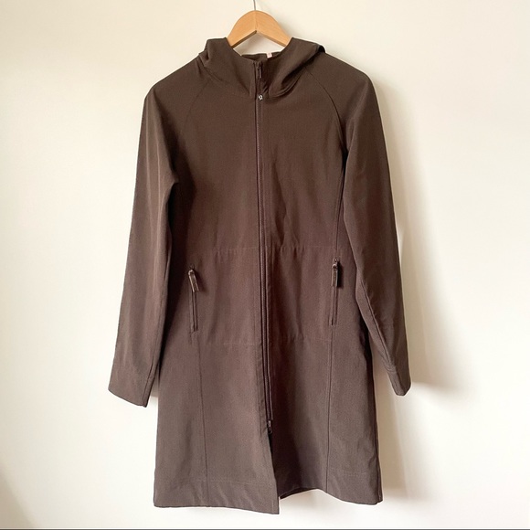 Lululemon Apres Brown & Pink Yoga Rain Jacket, Sz 6 - Picture 3 of 16